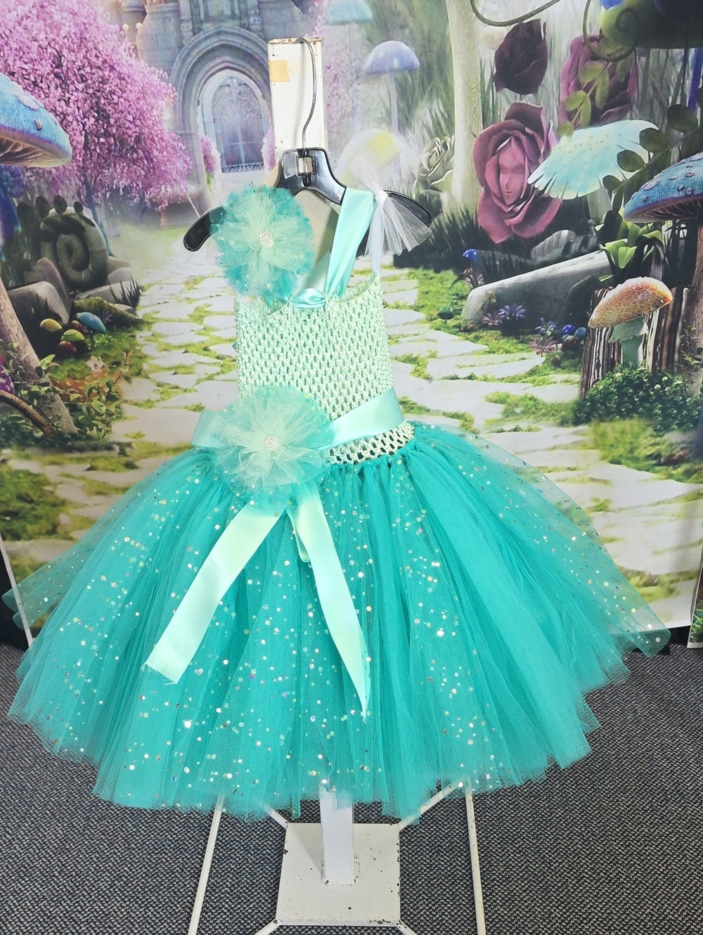 Extra Full Mint/Teal Tulle Girl's Tutu Dress